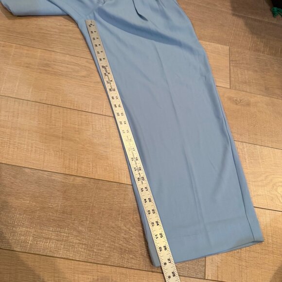 BANANA REPUBLIC PLEATED WIDE LEG BLUE PANTS SIZE 8 PETITE - Picture 4 of 10